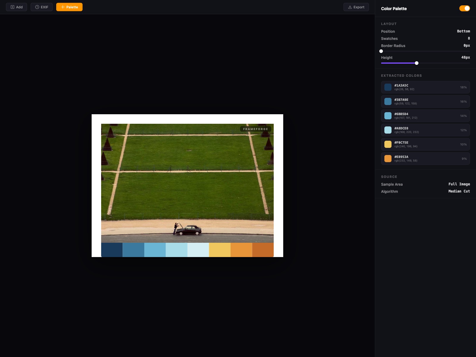 Color Palette Extraction Effect